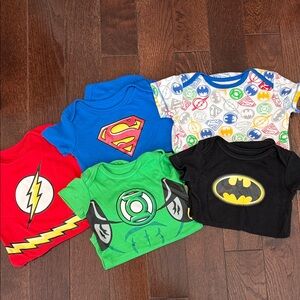 DC Comics Justice League Superhero Bodysuit Set 6-9M